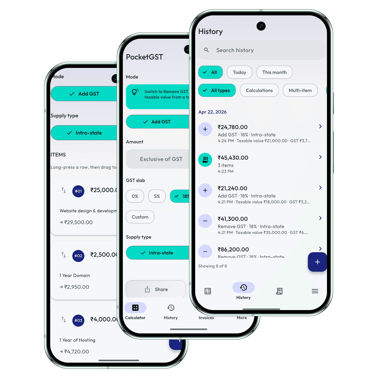 PocketGST app preview